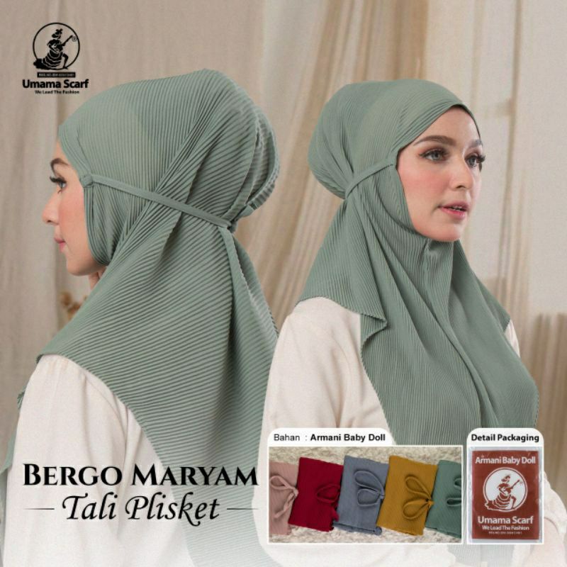 Bergo maryam tali plisket by umama