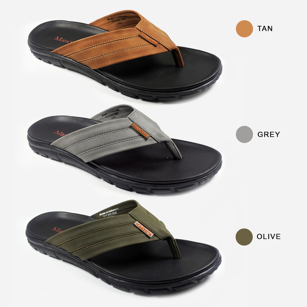 Mascotte LEGEND | Sandal Pria 915 005 - Tan, Grey dan Olive / Ramayana Jatinegara