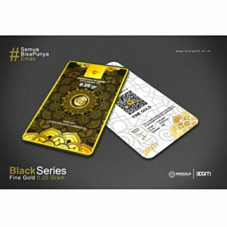 mini gold logam mulia 0.25 0.5gram nota resmi distributor
