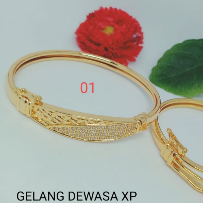 gelang tangan dewasa, perhiasan xuping mewah