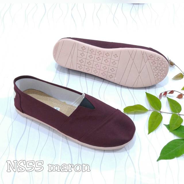 Borneo NS55 SEPATU FLATSHOES Kanvas  (6 WARNA)