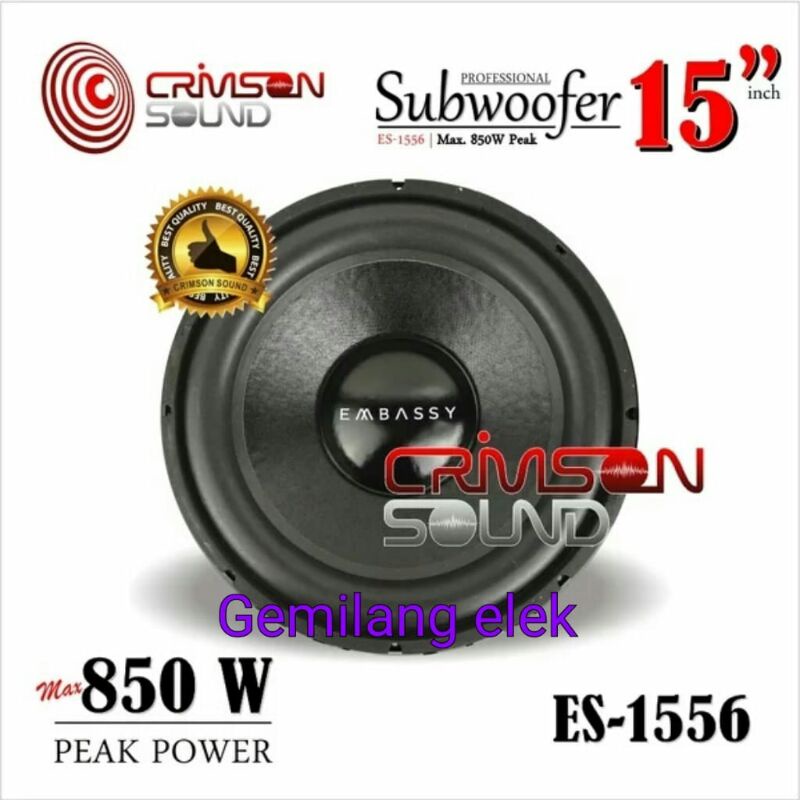 Subwoofer 15 inch EMBASSY ES-1556 Double Magnet