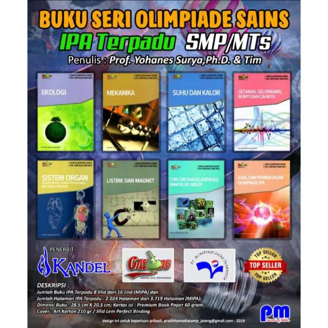 Buku Olimpiade Sains OSN IPA Terpadu SMP/MTs. Penulis Prof. Yohanes Surya Ph. D