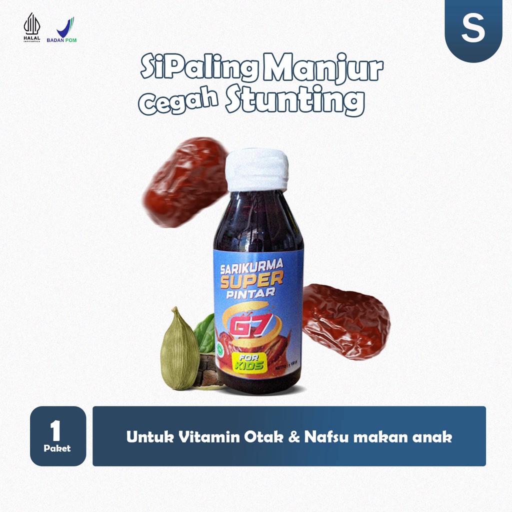 

Sari Kurma Asli G7 Sarplus Untuk Nafsu makan dan Vitamin Otak anak