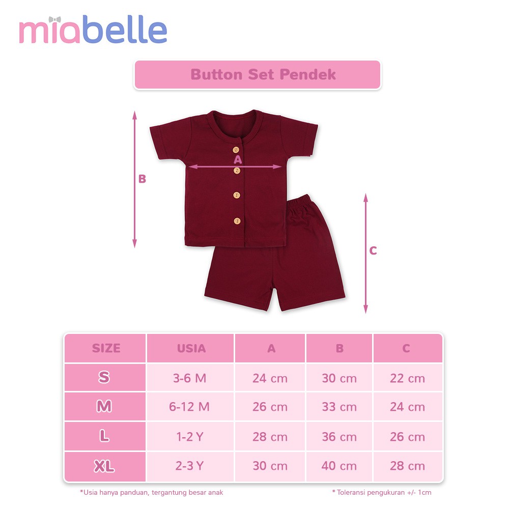 Miabelle Button Set Pendek