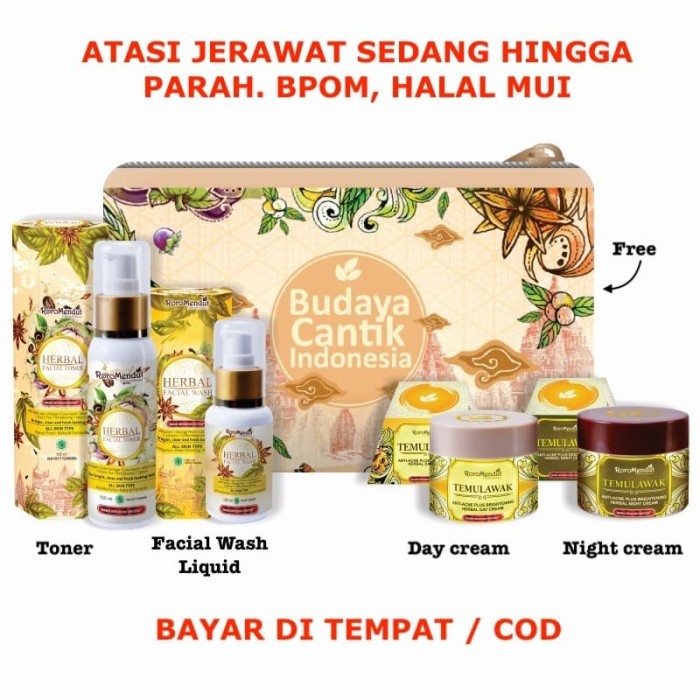 PAKET PREMIUM TEMULAWAK ANTI ACNE PLUS BRIGHTENING CREAM