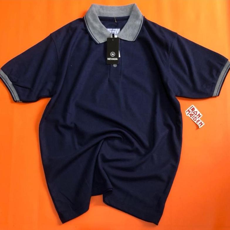 Kaos Polo Nevada Shirt Kaos Kerah Pria Wanita Polos Wanita Nevada