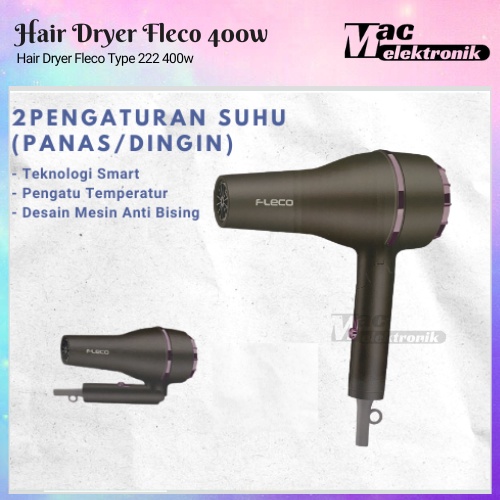 Hairdryer Fleco 222 3 Mode Angin Hangat Angin Panas 2 Speed 400W Hair dryer Pengering Rambut Termurah Daya tinggi