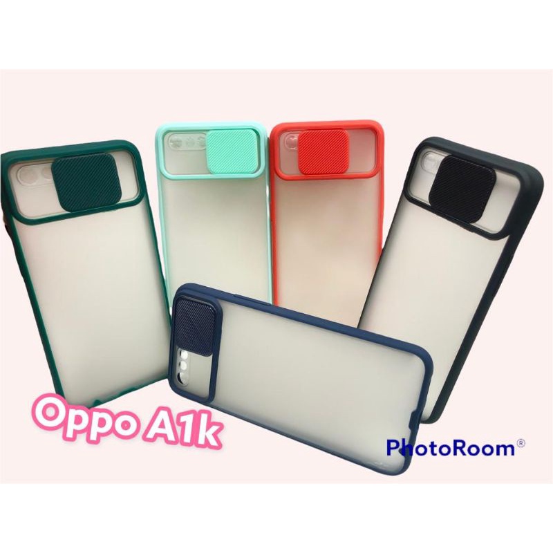 case sliding oppo A1K /case sliding soft case penutup kamera