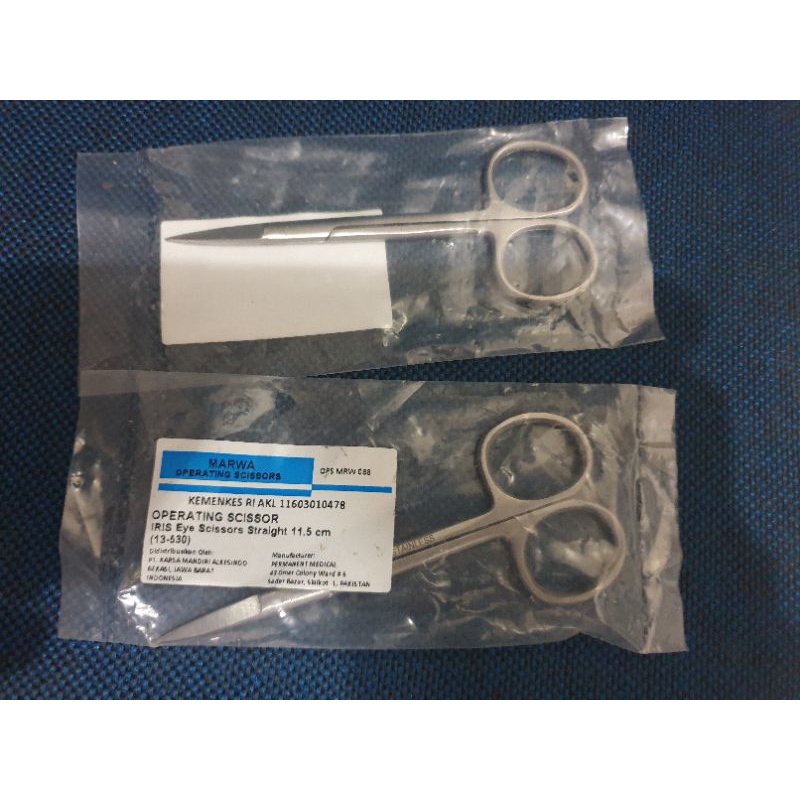 

HJK Marwa Gunting Tajam-tajam Lurus/Tajam-tajam Bengkok 11,5cm / Gunting Jaringan