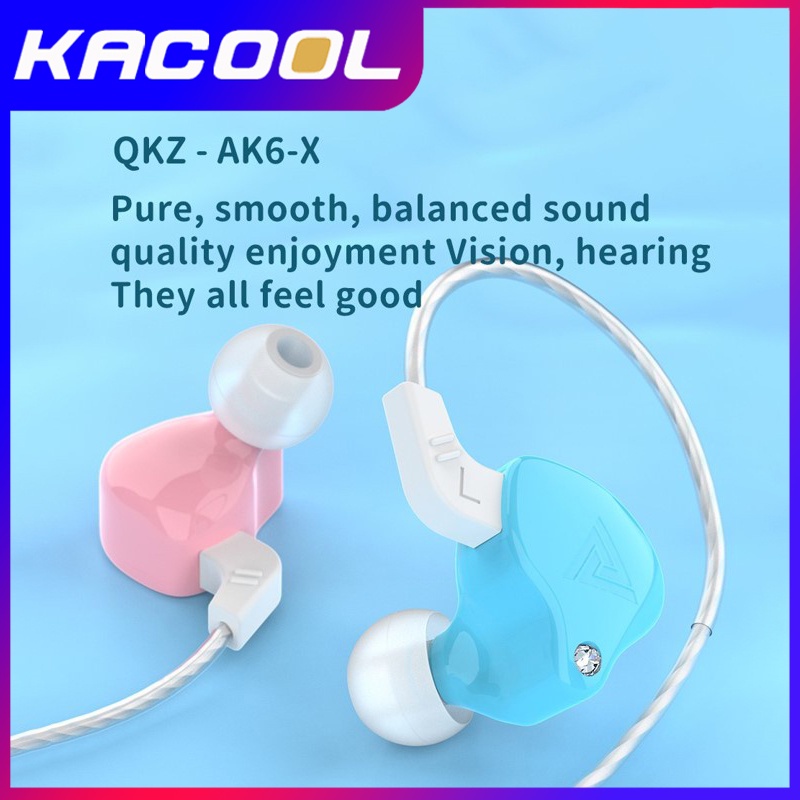 QKZ AK6 X Headset In Ear Earphone with Microphone Sport Super Bass Earphone