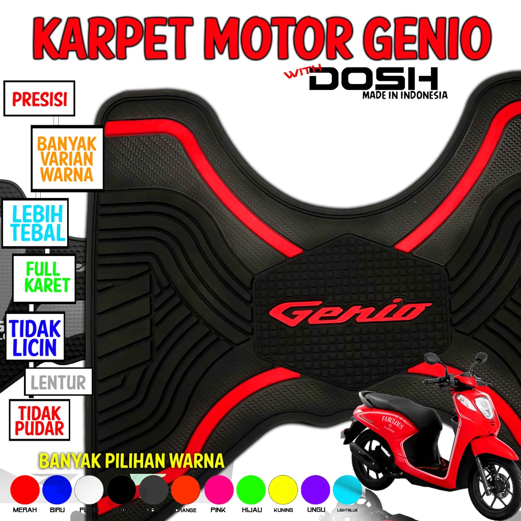 Karpet Motor Genio - Karpet Genio - Alas kaki genio - Karpet Genio 2021 - Karpet motor genio 2021 - 