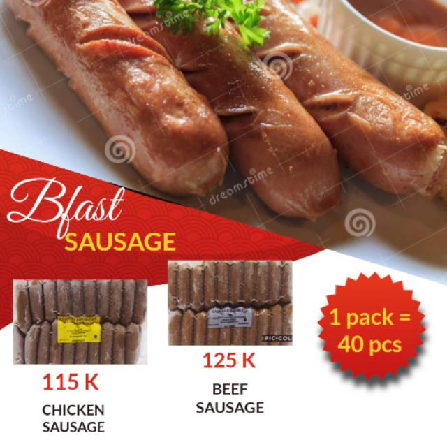 

Sosis sapi, Beef Breakfast Sausages, 1 kg