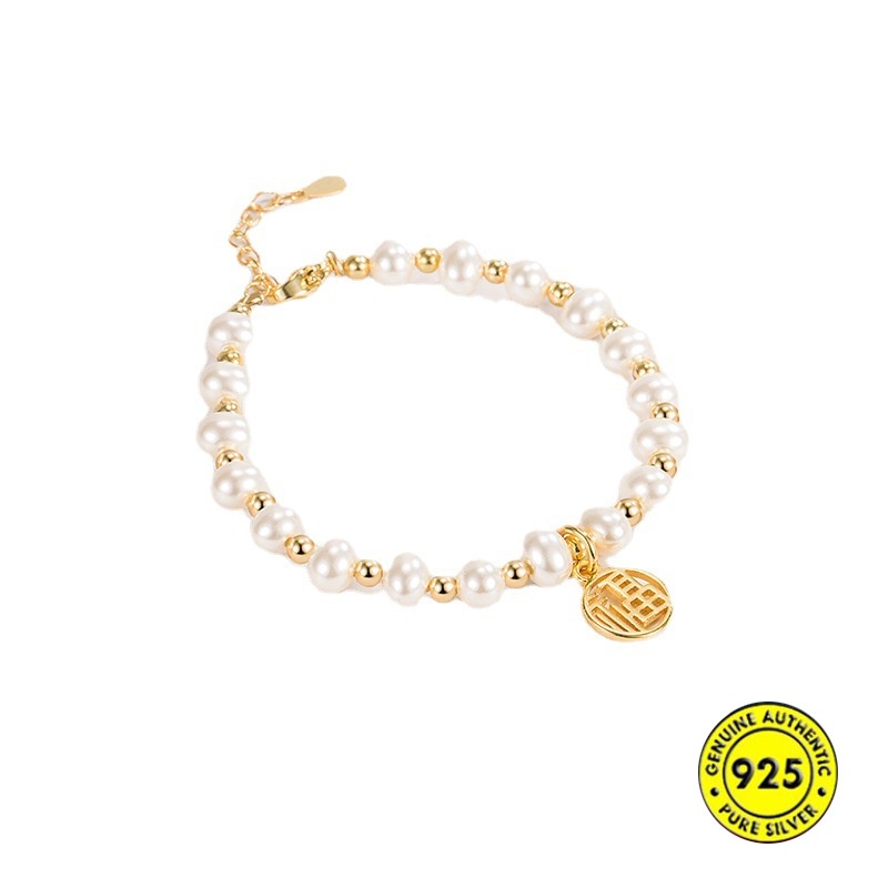 Gelang Mutiara 18K Dold Blessing Card Untuk Wanita