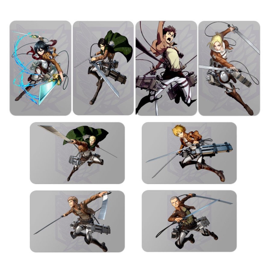 Photocard Anime Attack On Titan Foto Levi Eren Mikasa Erwin Annie Jane Connie