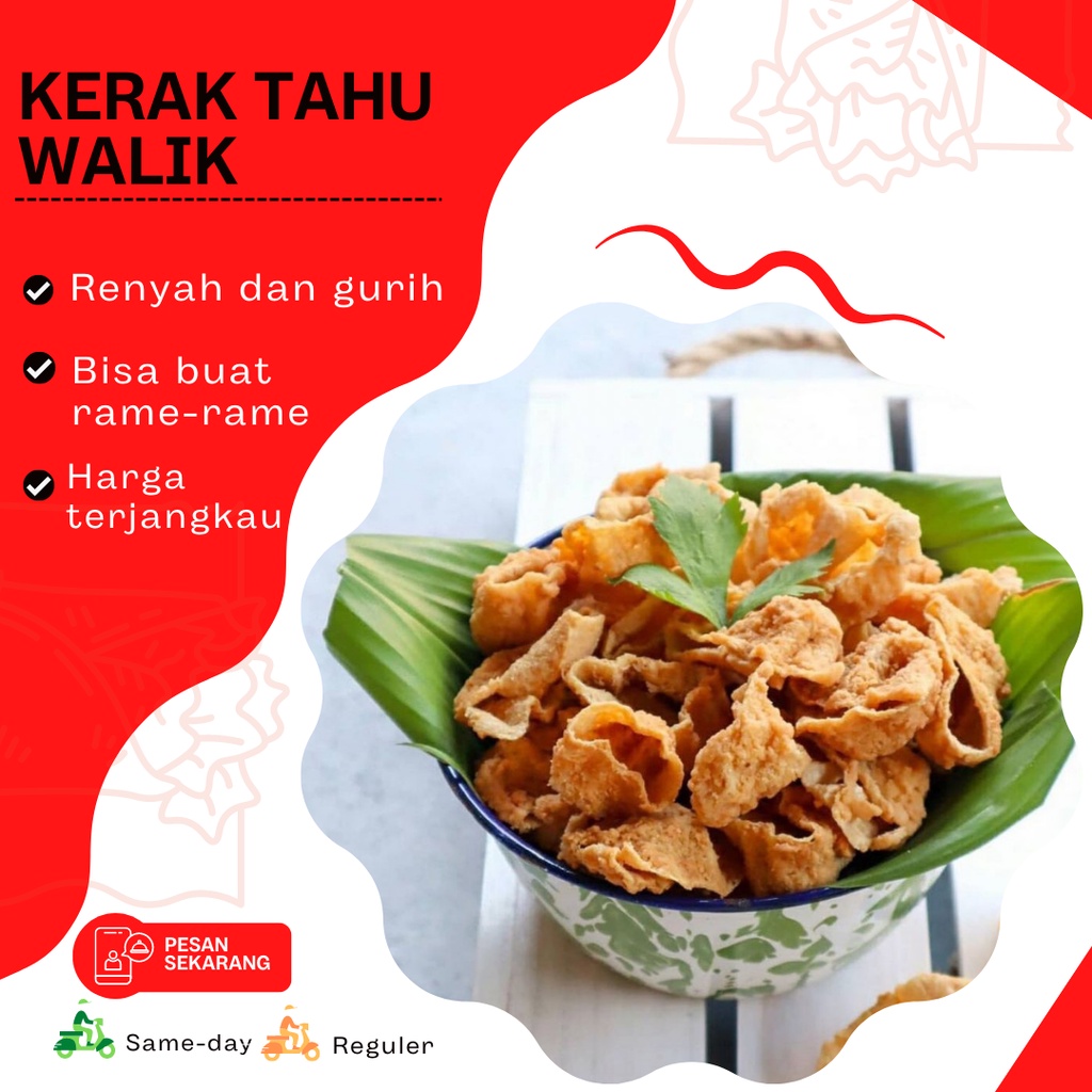 

Keripik Tahu Walik Makanan Ringan Pong Bulat Renyah Gurih Crispy Kemasan 250 gram