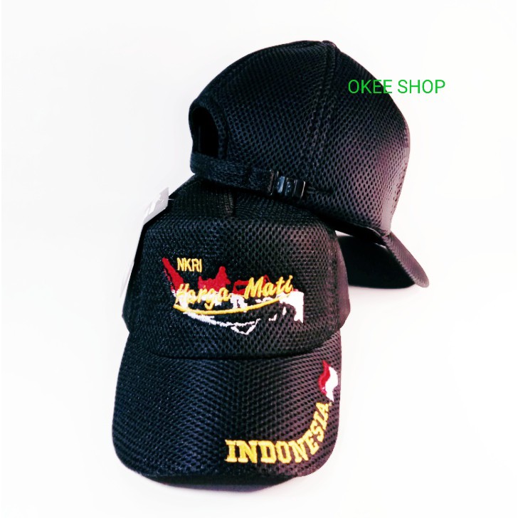 TOPI PRIA NKRI PETA INDONESIA / TOPI JARING LOGO PETA / TOPI JALA NKRI INDONESIA