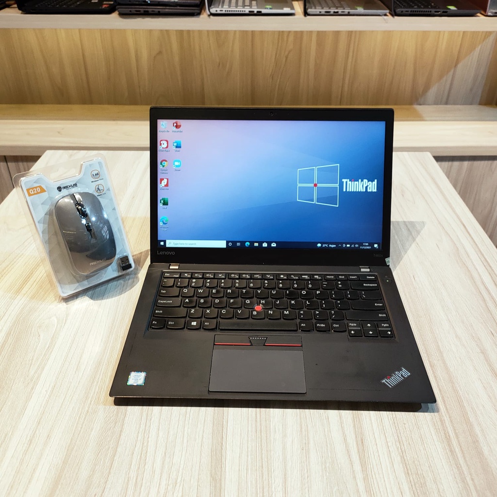 LENOVO ThinkPad T460s - Hitam (Core i7 gen 6) RAM 8GB SSD 256GB VGA Intel HD Graphics 520