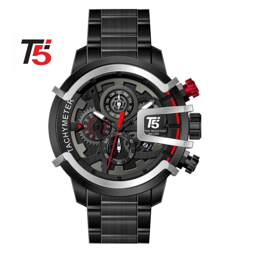 T5 H3883 original crono aktif jam tangan pria T5 3883 Analog rantai