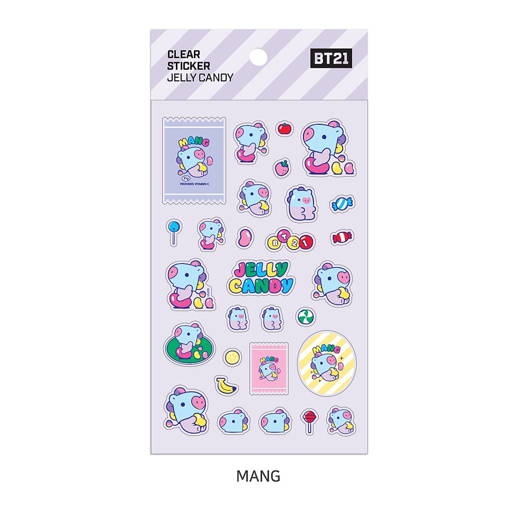 

BT21 CLEAR STICKER [JELLY CANDY] I Sticker Lucu BT21 I Koleksi BT21