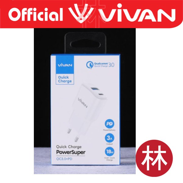 Vivan 3A Power Super 18W Dual Port Charger garansi 1tahun bonus kabel