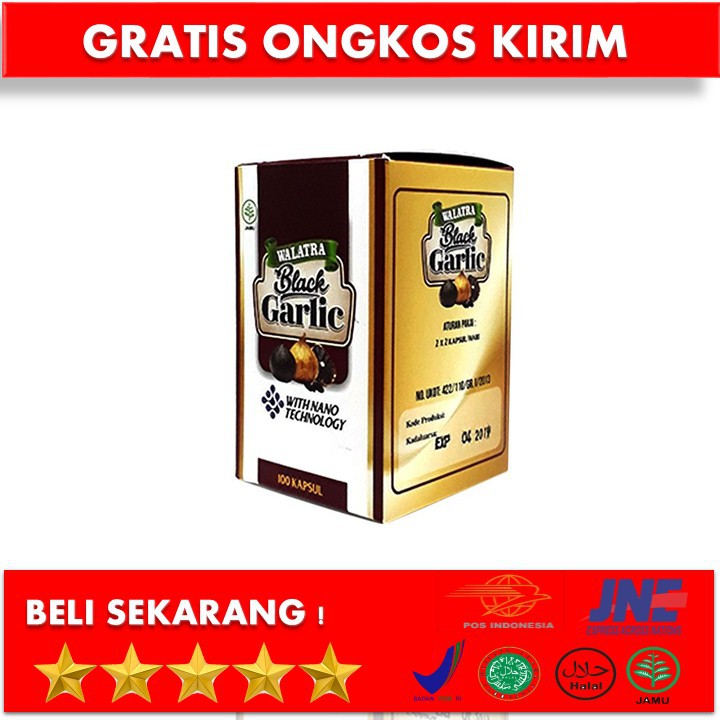 Walatra Black Garlic Kapsul 100% Bawang Hitam Lanang Tunggal