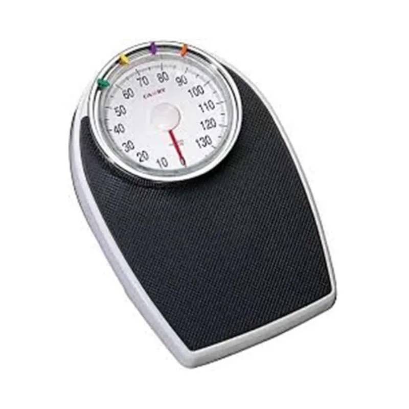 Timbangan Badan GEA DT-602 Manual, Kapasitas 136 kg, Warna Hitam dan Biru, Bentuk Oval