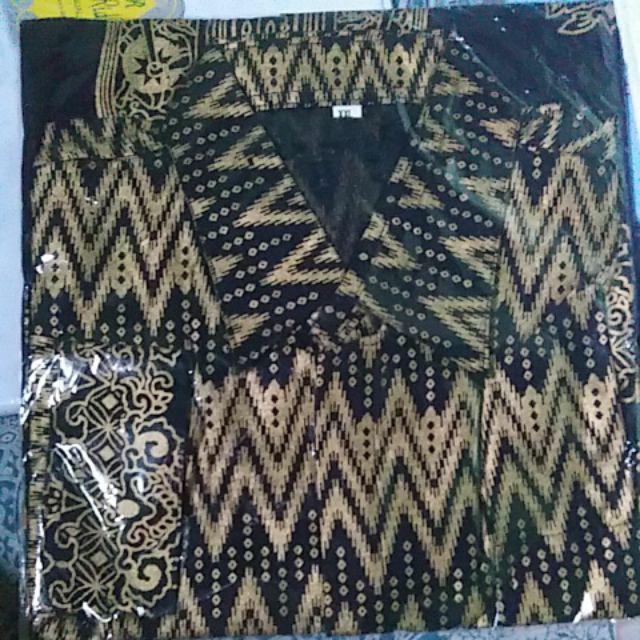 Kemeja Batik Pria Khusus Jumbo Xxl Baju Seragam Kantor Alkhalis