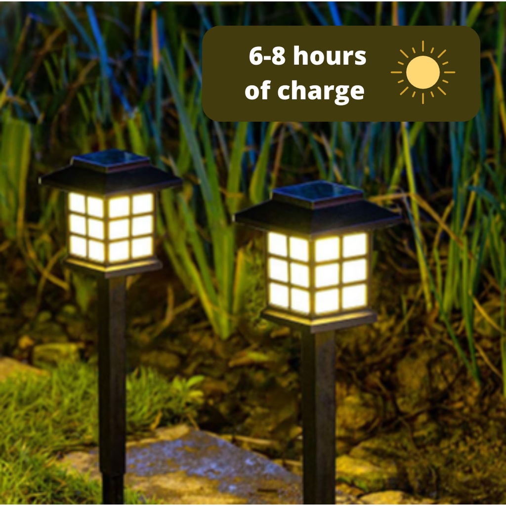 Lampu taman tenaga surya solar cell embok dinding 8 Jam Waterproof type 1 [READY STOCK]