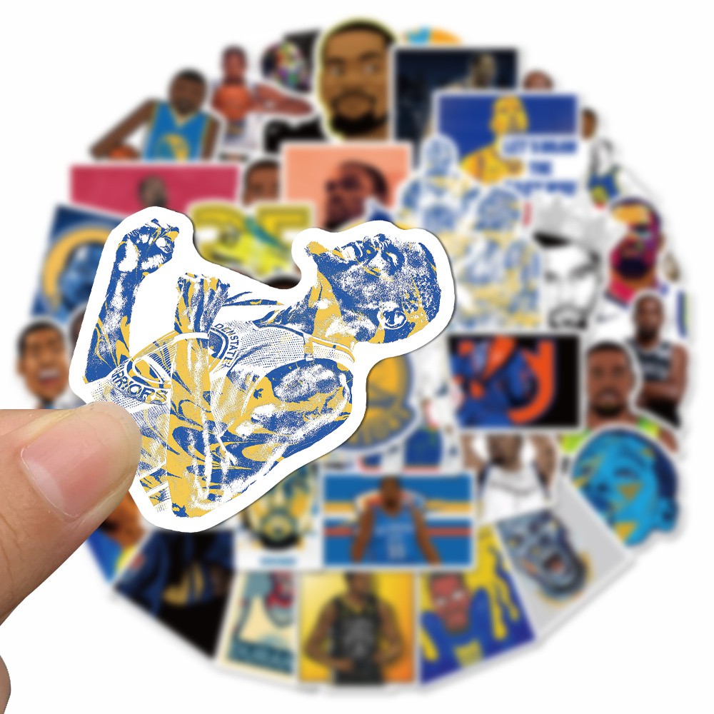 50pcs Stiker Desain Bintang Sepak Bola Kevin Durant Tahan Air Untuk Dekorasi Laptop Skateboard Gitar