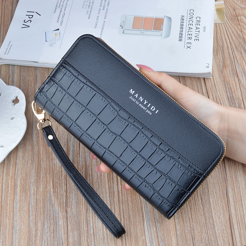 DOMPET PANJANG WANITA RESLETING TALI PENDEK KOREA PESTA IMPORT KULIT CROCO PREMIUM RECURIA FASHION KARTU UANG KOIN REMAJA KEKINIAN BATAM BRANDED