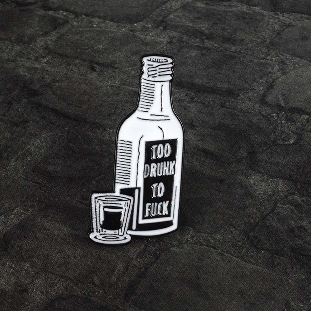 [Elegan] Botol Wine Bros Kerah Bros Fashion Perhiasan Aksesoris Botol Cangkir Juga Minum Wine Badge Pin Enamel Pin