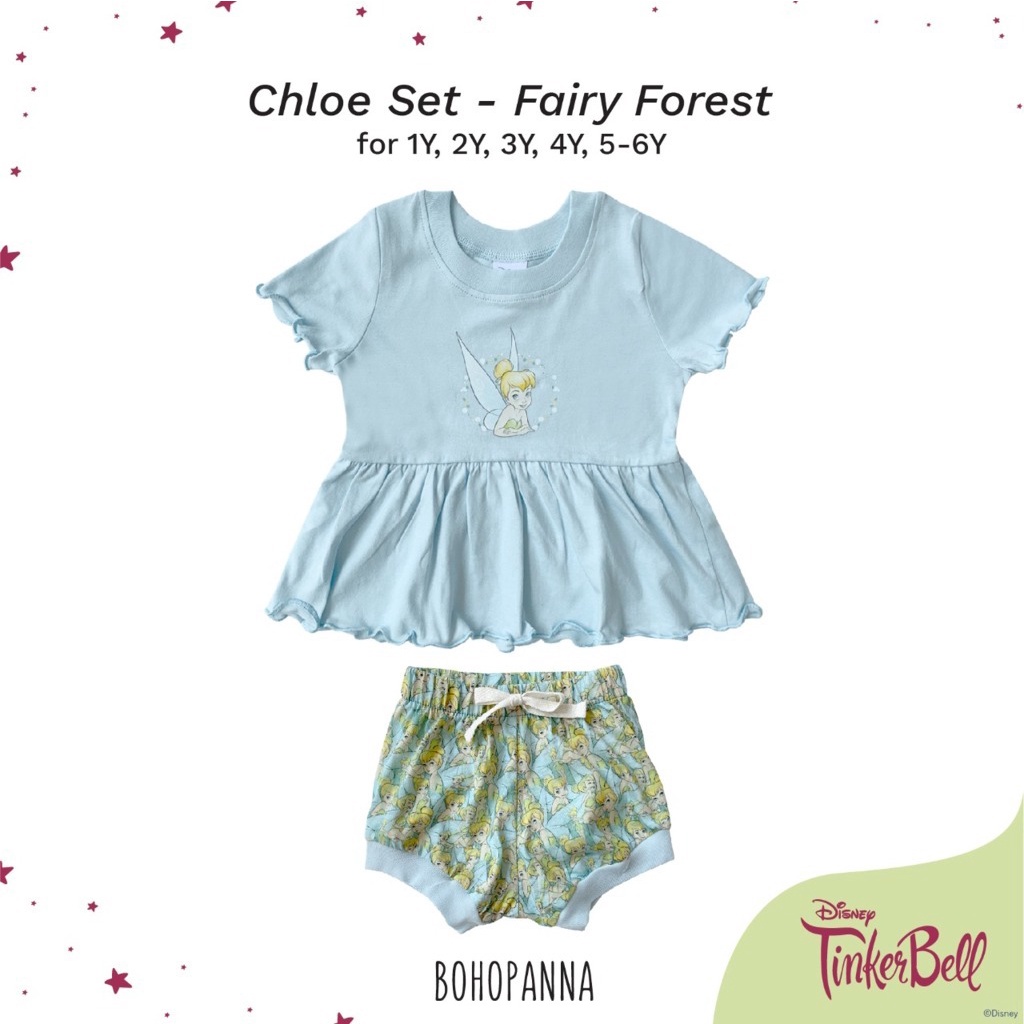 Bohopanna Chloe Set Tinker Bell | Setelan anak 1-4 tahun