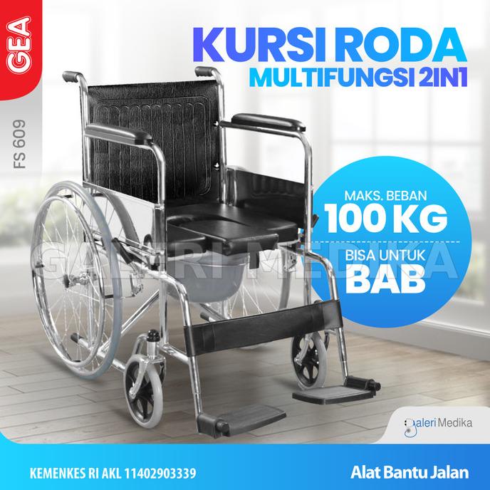 Kursi Roda GEA FS 609 - Kursi Roda 2in1 / 2 in 1