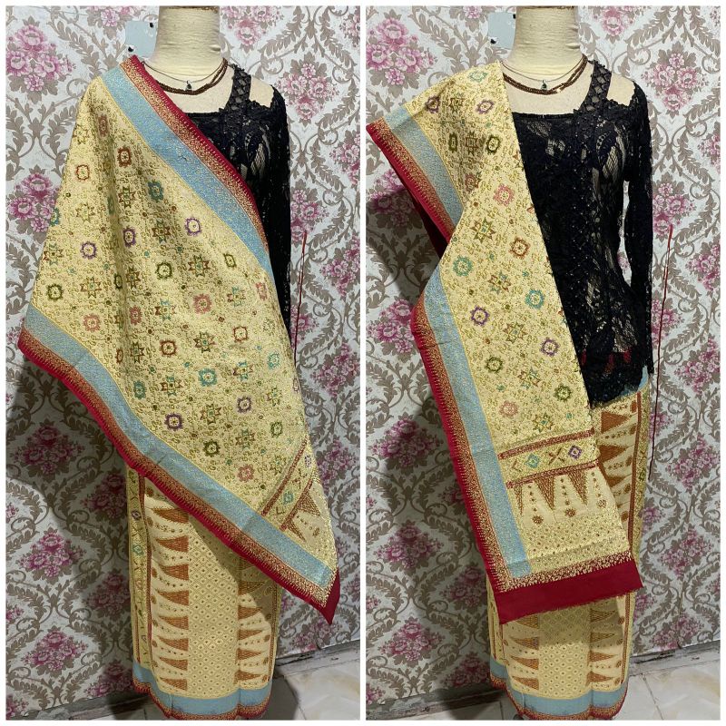 SONGKET PALEMBANG PANCAWARNA KRISTAL GEBENG