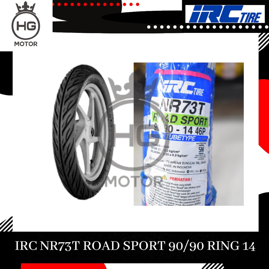Ban Motor IRC NR 73T 73 T ( NR73T ) 90/90-14 ( Tubetype ) Ban Luar