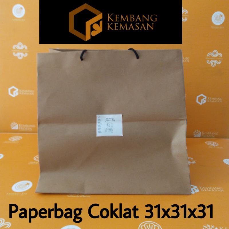 

10pcs Paperbag Coklat 31x31x31