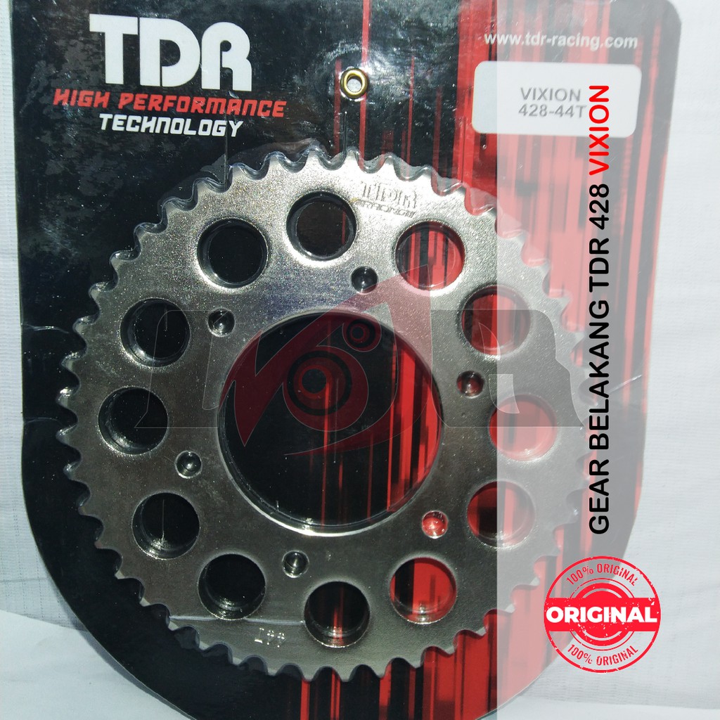 TDR Gear Belakang Yamaha Vixion Scorpio Gir Rear Racing Part 428 44T