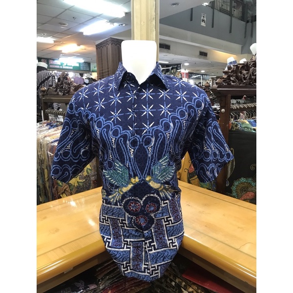 Hem batik pria cap kombinasi tulis