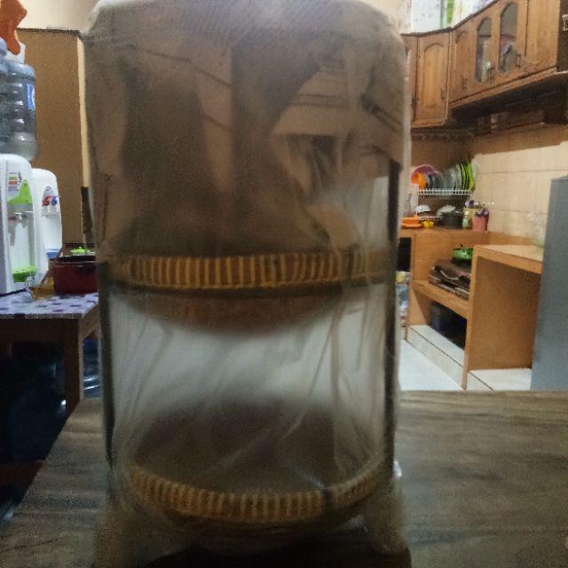 Rak Bawang Mini Rak Bumbu Susun 3 Hitam