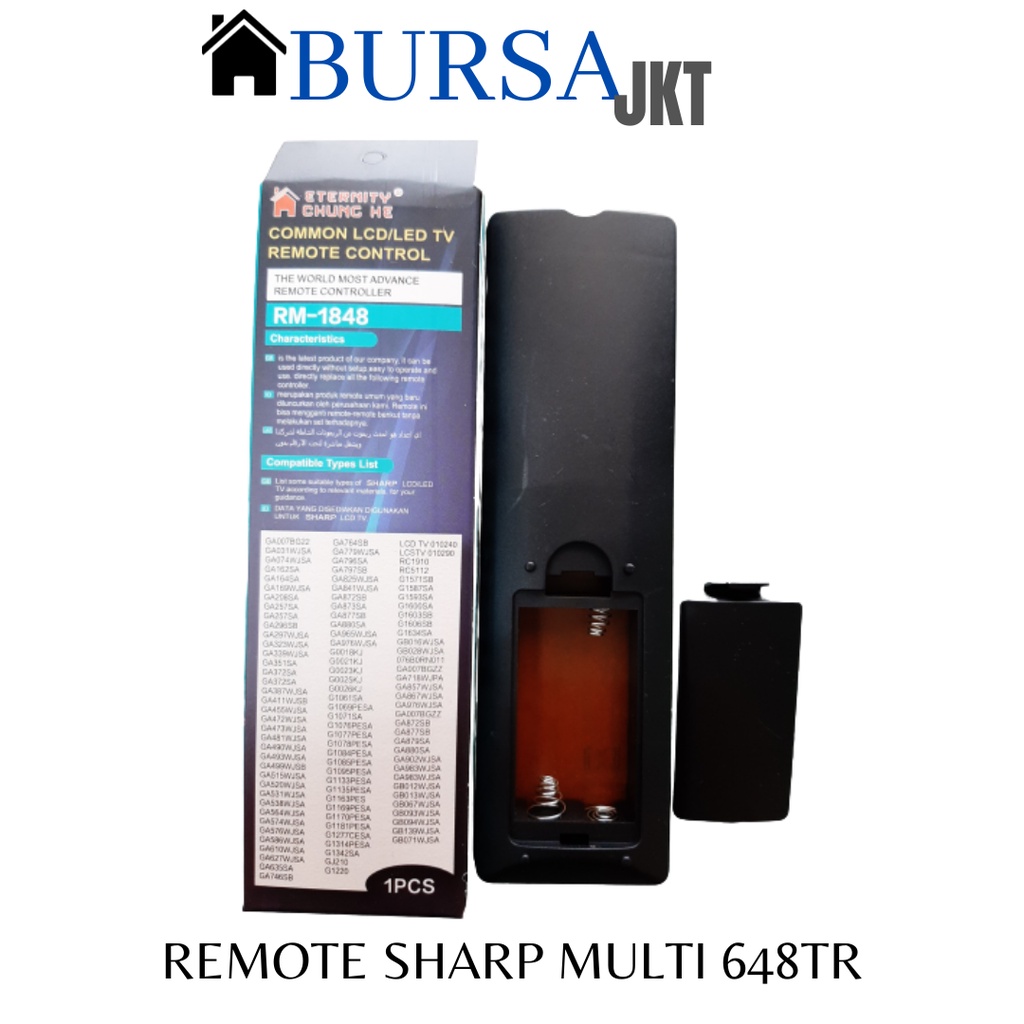 REMOTE REMOT SHARP UNIVERSAL MULTI TABUNG ABU 648 TR