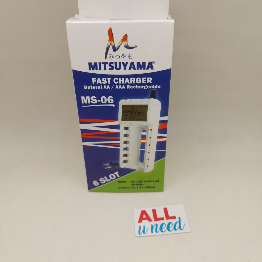 Cas Batre Fast Charging 6 Slot - Alat Cas Baterai Rechargeable MS-06