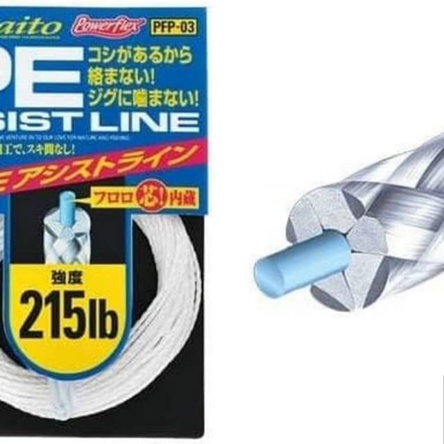 KEVLAR /PE ASIST LINE OWNER ZAITO POWER FLEX PFP-03 (WHITE - HOLLOW)