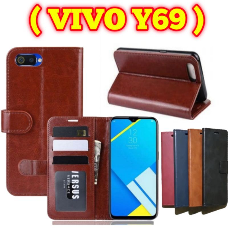 flip case dompet vivo y69