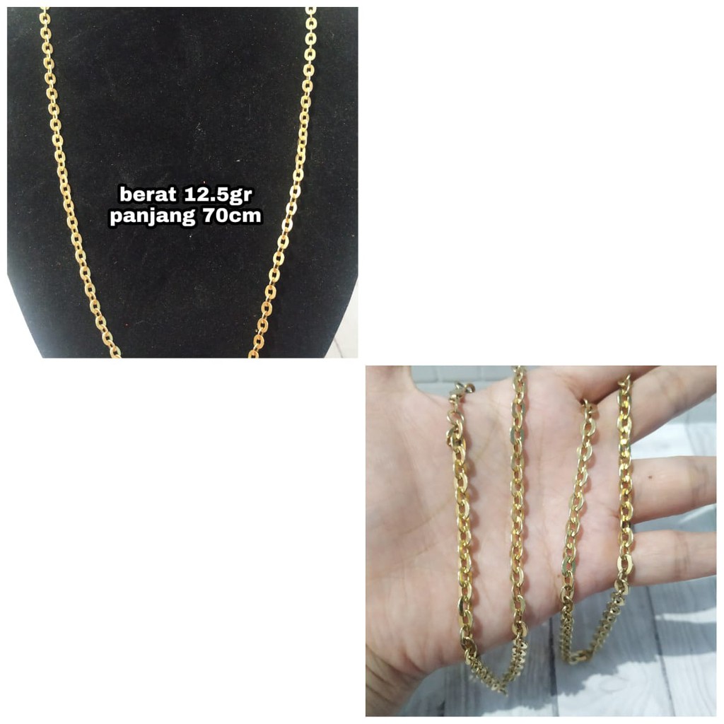 KALUNG HOLLO PANJANG GOLD PERAK ASLI S925 KODE CE010