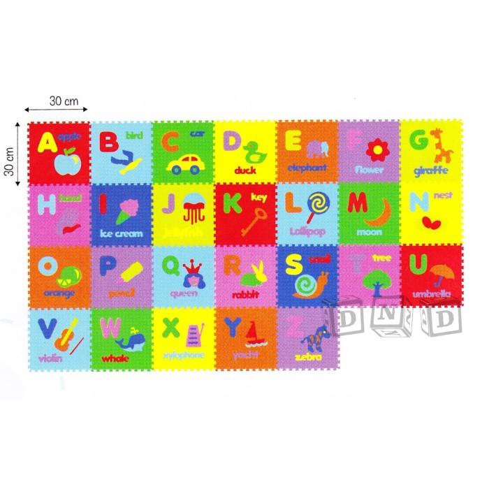 Alas | Matras Puzzle Evamat / Karpet / Alat Lantai - Huruf Abjad Gambar Murah