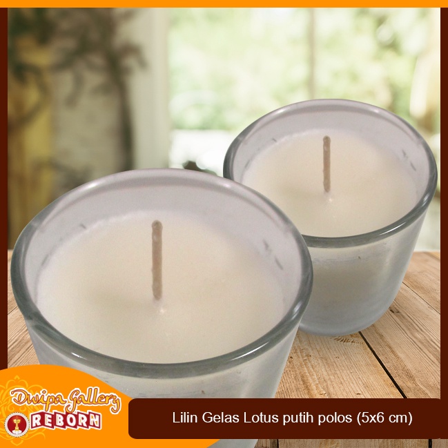 Lilin Putih Polos Gelas Candle Serbaguna (5x6 cm)