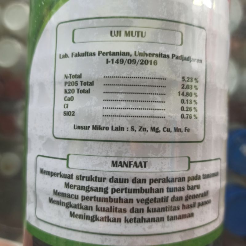 LABA GREEN 1 LITER PUPUK PELENGKAP CAIR PLUS Ga3, PEREKAT, ANTI JAMUR