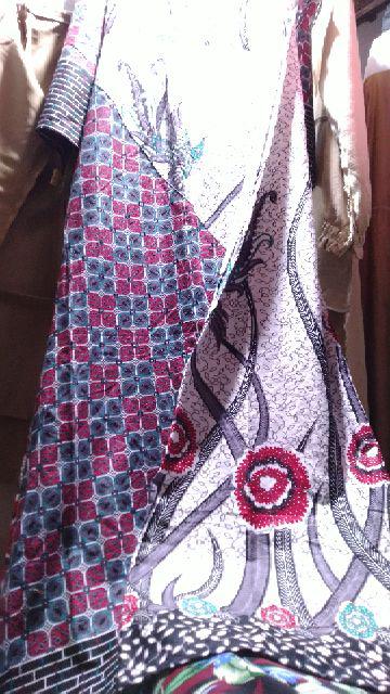 Gamis Batik Motif Ilalang | Baju Muslim Batik Modern | Gamis Batik Syari Atasan Wanita Muslim