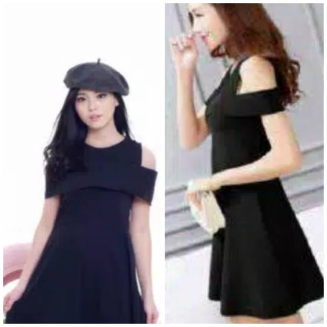 Dress hitam sabrina